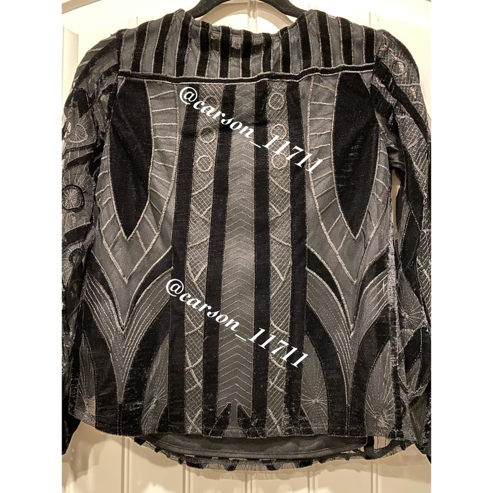 🦄RARE NWT Anthropologie Velvet Patterned Top - Picture 11 of 11